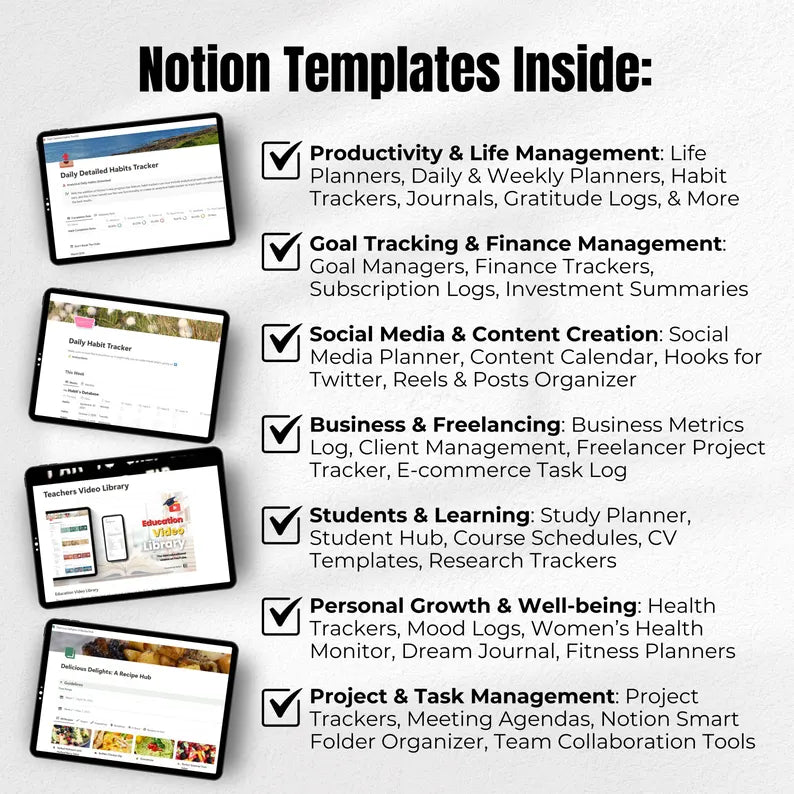 200+ Notion Templates | PLR Resell Rights | Resellable Digital Product, Notion Planner, Notion Templates Bundle, Notion MRR Resellable Vault