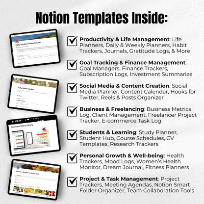 200+ Notion Templates | PLR Resell Rights | Resellable Digital Product, Notion Planner, Notion Templates Bundle, Notion MRR Resellable Vault